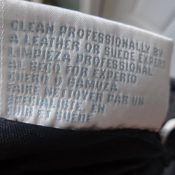 Lew Magram Collection women's size 8 black 100% real leather pants, tapered leg - Picture 5 of 16